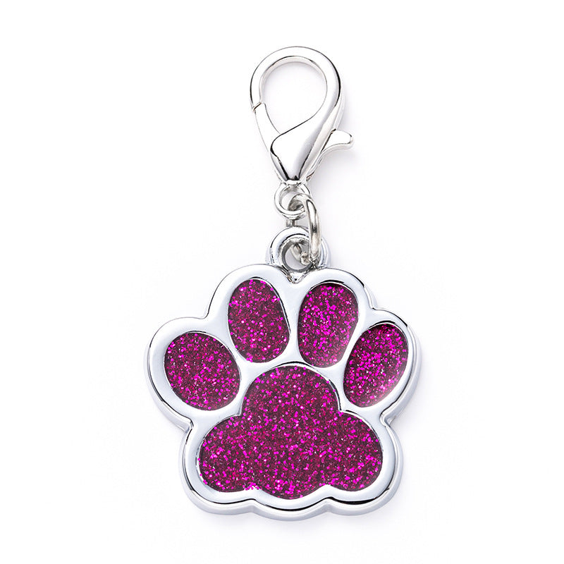 Wholesale Glitter Footprint Alloy Keychain